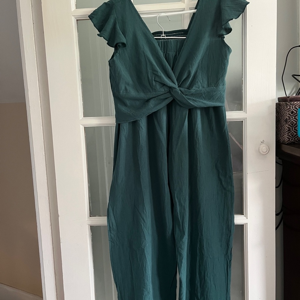 Teal Knot front two piece set